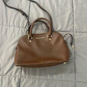 Michael Kors Brown Saffiano Leather Satchel
